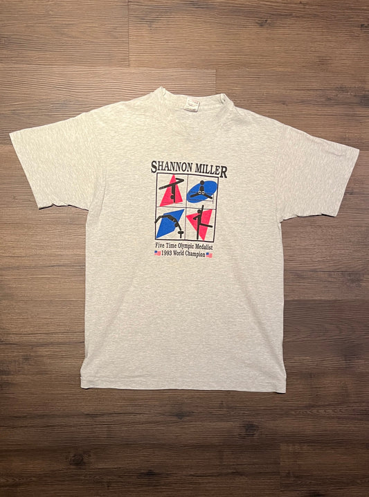 Shannon Miller Five Time Olympic Medalist Graphic Tee | Size Medium | Vintage 1990s American Olympic Gymnast T-Shirt | Free Shipping to USA|