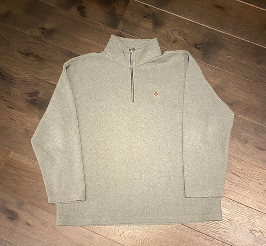 Tommy Hilfiger Embroidered Logo Fleece Graphic Sweater | Size XX-Large | Vintage 2000s Branded Fleece Grey Sweatshirt |Free Shipping to USA|