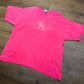 Mickey Mouse Embroidered Graphic Tee | Size X-Large | Vintage 2000s Cartoon Pink T-Shirt | Mickey Unlimited Tag | Free Shipping to USA |