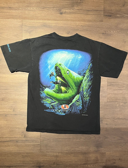 Amphibious Outfitters Frog Graphic Tee | Size Medium | Vintage 2000s Animal Promotional Blue T-Shirt | Free Shipping to USA |