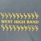 West High Band High School Graphic Tee | Size Large | Vintage 1990s Blue Single Stitch T-Shirt | Made in USA | Free Shipping to USA |