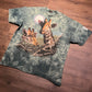 Giraffes Scenic Graphic Tee | Size XX-Large | Vintage 1990s Promotional Big Print Green T-Shirt | The Mountain Tag | Free Shipping to USA |