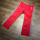 Brooks Embroidered Track Pants | Size Large | Vintage 1990s Striped Branded Sweat Pants | Embroidered Brooks Logo | Free Shipping to USA |