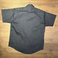 Big B Blue Button Down Tee | Size Large | Vintage 1990s Casual Button Down Work Shirt | Union Made in Canada | Free Shipping to USA |
