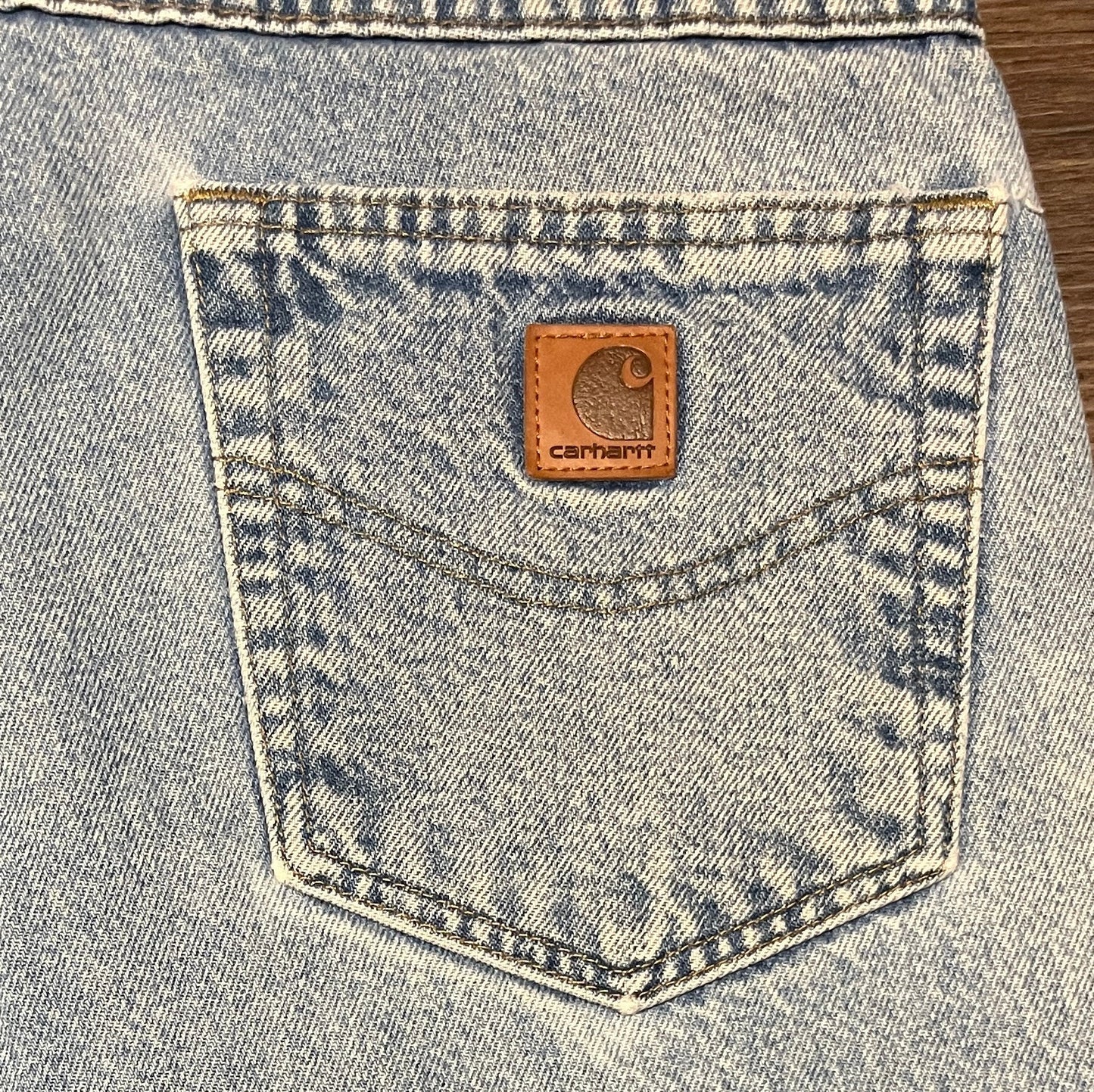 Carhartt Traditional Fit Washed Blue Denim Jeans | Size 38 x 30 | Vintage 2000s Branded Carhartt Denim Blue Jeans | Free Shipping to USA |