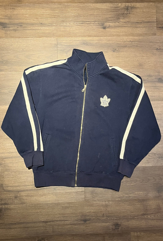 Toronto Maple Leafs Embroidered Graphic Sweater | Size Large | Vintage 2000s Reebok NHL Hockey Blue Sweater | Free Shipping to USA |