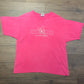 Mickey Mouse Embroidered Graphic Tee | Size X-Large | Vintage 2000s Cartoon Pink T-Shirt | Mickey Unlimited Tag | Free Shipping to USA |