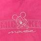 Mickey Mouse Embroidered Graphic Tee | Size X-Large | Vintage 2000s Cartoon Pink T-Shirt | Mickey Unlimited Tag | Free Shipping to USA |