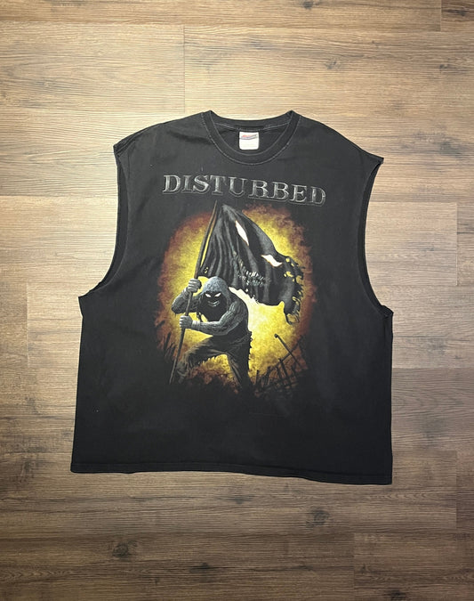 Disturbed Asylum Tour Graphic Tee | Size XXX-Large | Vintage 2000s Heavy Metal Band Music Black T-Shirt | Free Shipping to USA |