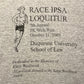 Race Ipsa Loquitur Graphic Tee | Size X-Large | Vintage 1990s Promotional Grey T-Shirt | Duquesne University | Free Shipping to USA |