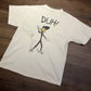 Duh Cartoon Attitude Sarcasm Graphic Tee | Size Large | Vintage 1990s Funny Cartoon White T-Shirt | Free Shipping to USA |