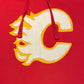Calgary Flames Stitched Logo Graphic Hoodie | Size X-Large | Vintage 2000s NHL Hockey Red Sweatshirt | Free Shipping to USA |