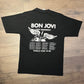 Bon Jovi Lost Highway Tour 2007-2008 Graphic Tee | Size Medium | Vintage 2000s Rock Music Black T-Shirt |