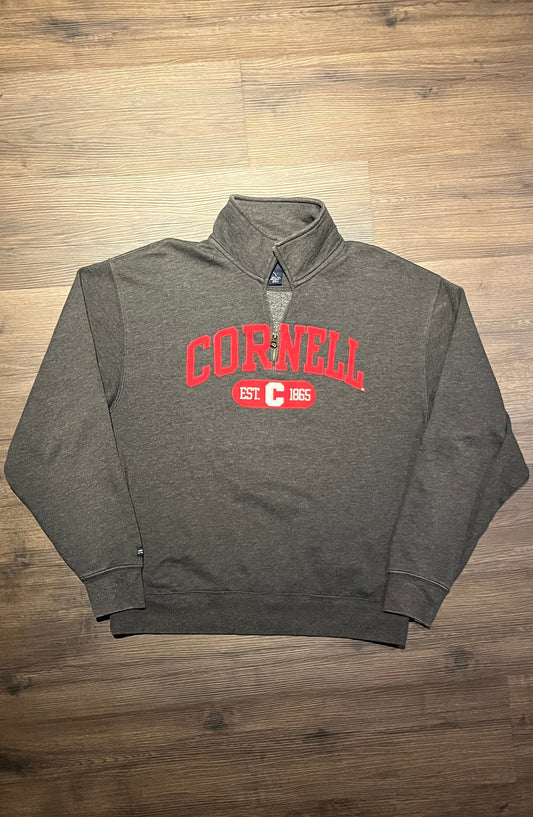 Cornell Est. 1865 Stitched Graphic Sweater | Size Large | Vintage 1990s College Grey Sweater | Jansport Tag | Free Shipping to USA |