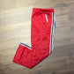 Brooks Embroidered Track Pants | Size Large | Vintage 1990s Striped Branded Sweat Pants | Embroidered Brooks Logo | Free Shipping to USA |