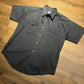 Big B Blue Button Down Tee | Size Large | Vintage 1990s Casual Button Down Work Shirt | Union Made in Canada | Free Shipping to USA |
