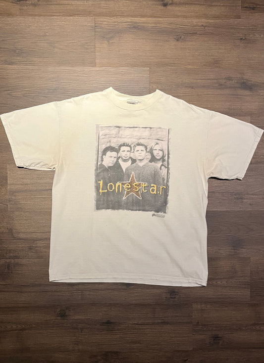 Lonestar Lonely Grill Tour 2000 Graphic Tee | Size X-Large | Vintage 2000s Country Music White T-Shirt | Free Shipping to USA |