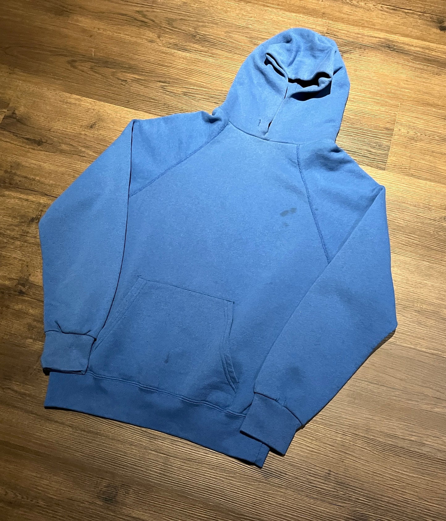 Soffe Sweats Blank Blue Hoodie | Size Large | Vintage 1980s Blank Blue Sweatshirt | Made in USA | Free Shipping to USA |