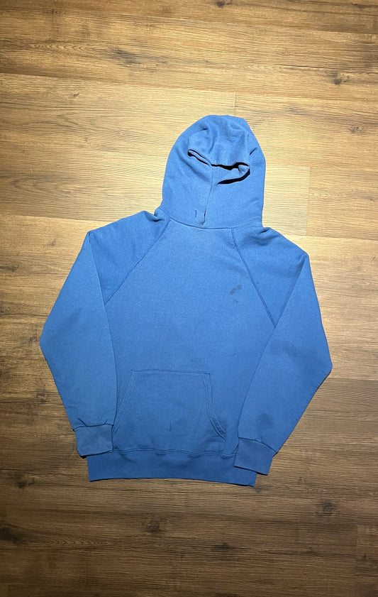 Soffe Sweats Blank Blue Hoodie | Size Large | Vintage 1980s Blank Blue Sweatshirt | Made in USA | Free Shipping to USA |