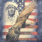 Native & Wolf Graphic Tee | Size Large | Vintage 2000s Promotional Big Print Blue T-Shirt | The Mountain Tag | Free Shipping to USA |