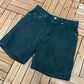 Levi's Black Denim Jean Shorts | Size 32 | Vintage 2000s Branded Levi's Strauss Denim Black Shorts | Made in Canada |