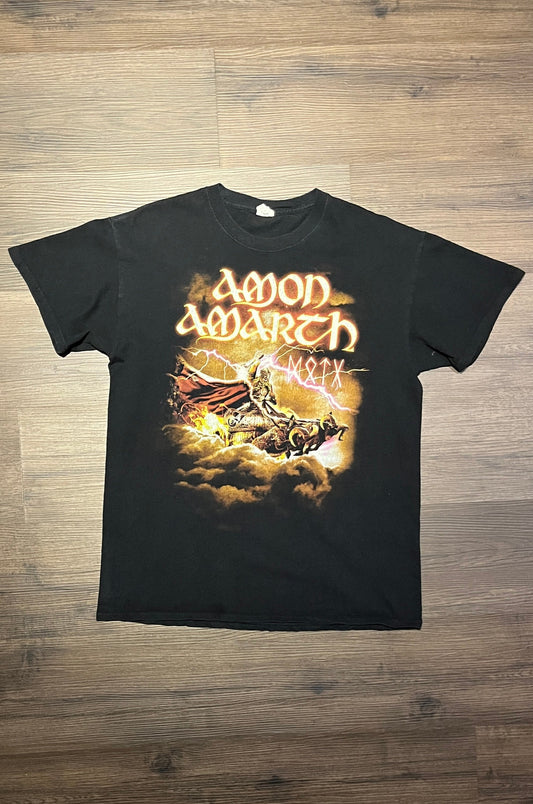 Amon Amarth Deceiver Of The Gods USA Tour 2014 Graphic Tee | Size Medium | Vintage 2000s Metal Band Black T-Shirt | Free Shipping to USA |