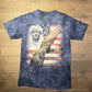 Native & Wolf Graphic Tee | Size Large | Vintage 2000s Promotional Big Print Blue T-Shirt | The Mountain Tag | Free Shipping to USA |