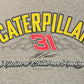 Jeff Burton Caterpillar NASCAR Graphic Tee | Size X-Large | Vintage 2000s NASCAR Racing Grey T-Shirt | Free Shipping to America |