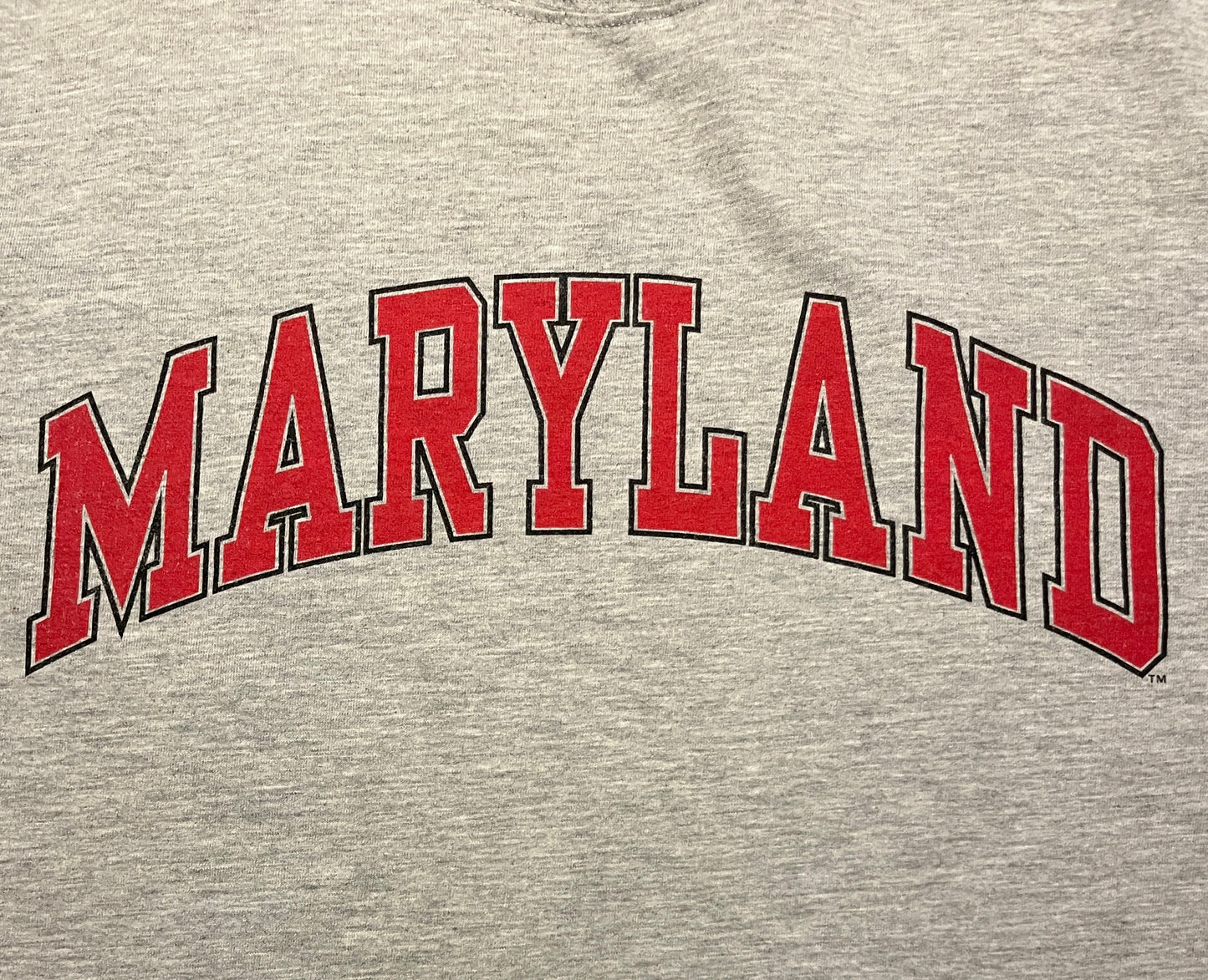 Maryland Terrapins Spell Out Graphic Tee | Size X-Large | Vintage 1990s College Basketball Grey Long Sleeve T-Shirt | Free Shipping to USA |