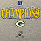 Green Bay Packers NFC Champions 2010 Graphic Tee | Size XX-Large | Vintage 2000s NFL Football Grey T-Shirt |