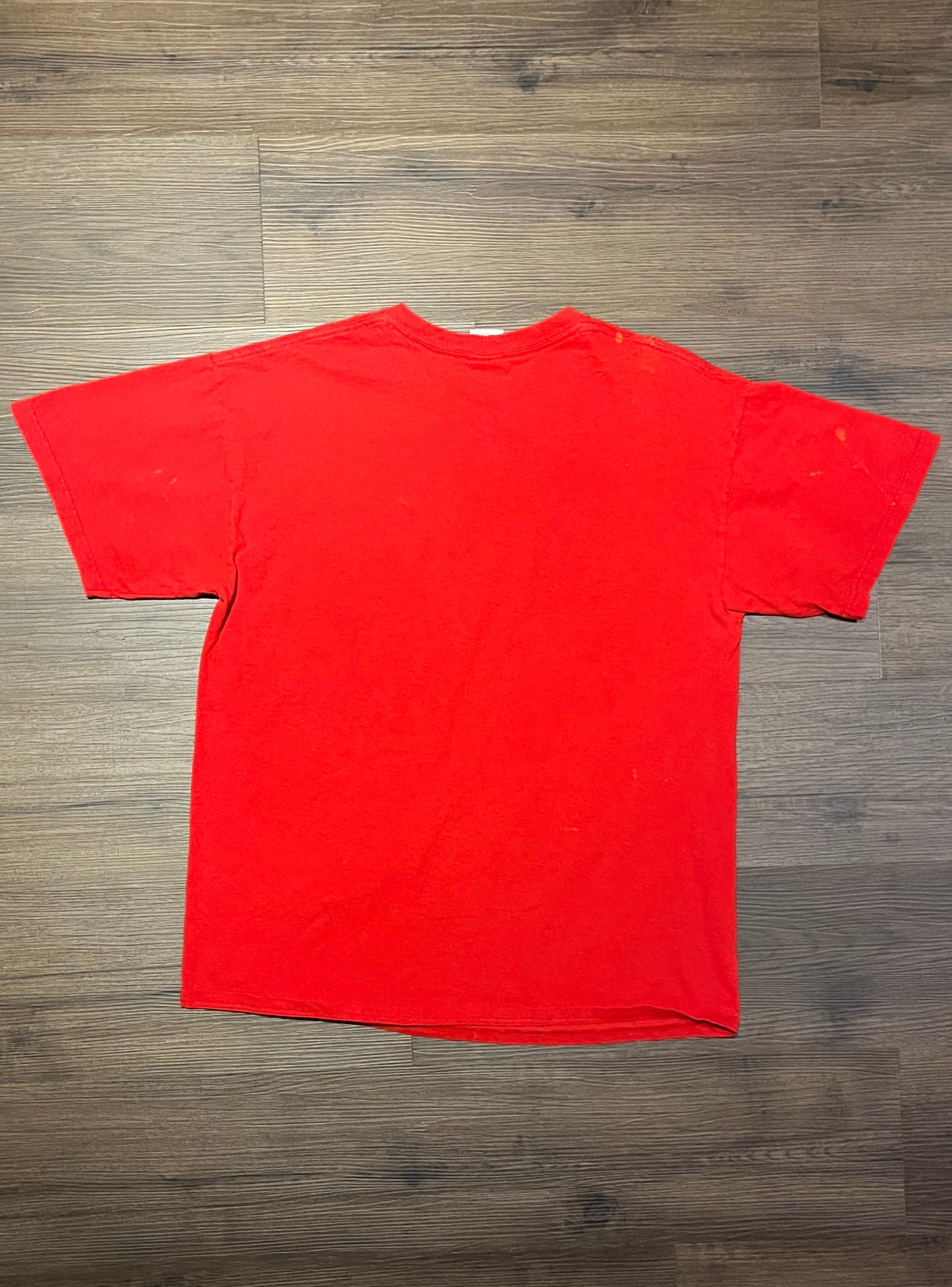 University Of Wisconsin Badgers Graphic Tee | Size Large | Vintage 2000s College Sports Red T-Shirt | Free Shipping to USA |