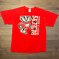 University Of Wisconsin Badgers Graphic Tee | Size Large | Vintage 2000s College Sports Red T-Shirt | Free Shipping to USA |
