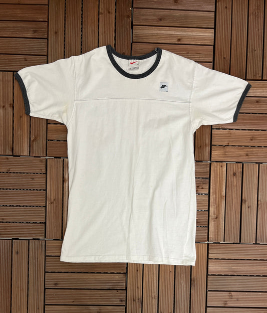 Nike Small Patch Logo Graphic Tee | Size Medium | Vintage 1990s Tagged Branded White Nike T-Shirt | Free Shipping to USA |