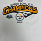 Pittsburgh Steelers Super Bowl XLIII Champions Graphic Tee | Size X-Large | Vintage 2000s NFL Football White T-Shirt |