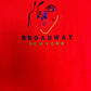 Broadway New York Embroidered Graphic Tee | Size Large | Vintage 2000s Promotional Tourist Red T-Shirt | Free Shipping to USA|