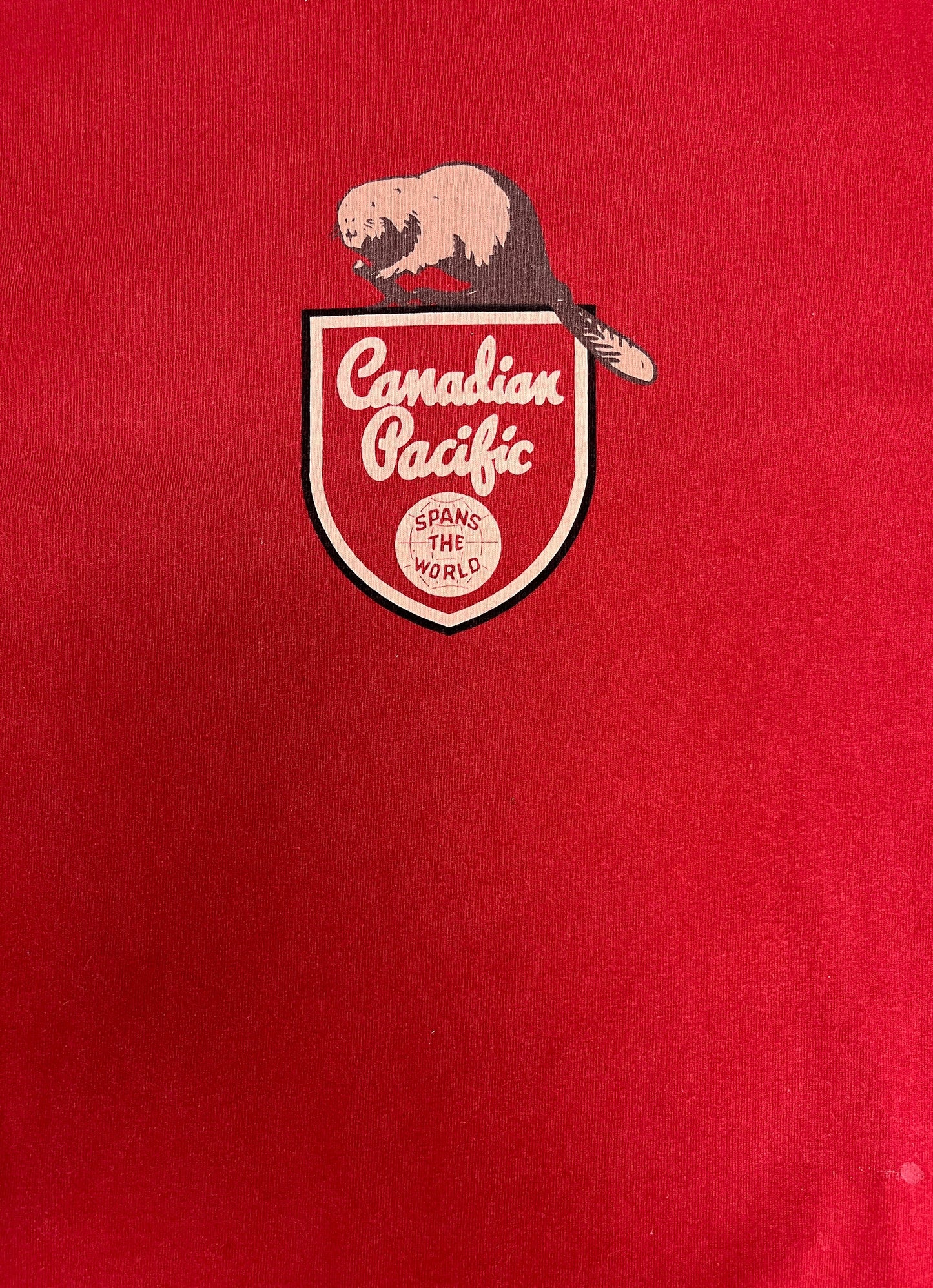 Canadian Pacific Railway Graphic Tee | Size XX-Large | Vintage 2000s Red Promotional Red T-Shirt | Made in Canada | Free Shipping to USA |