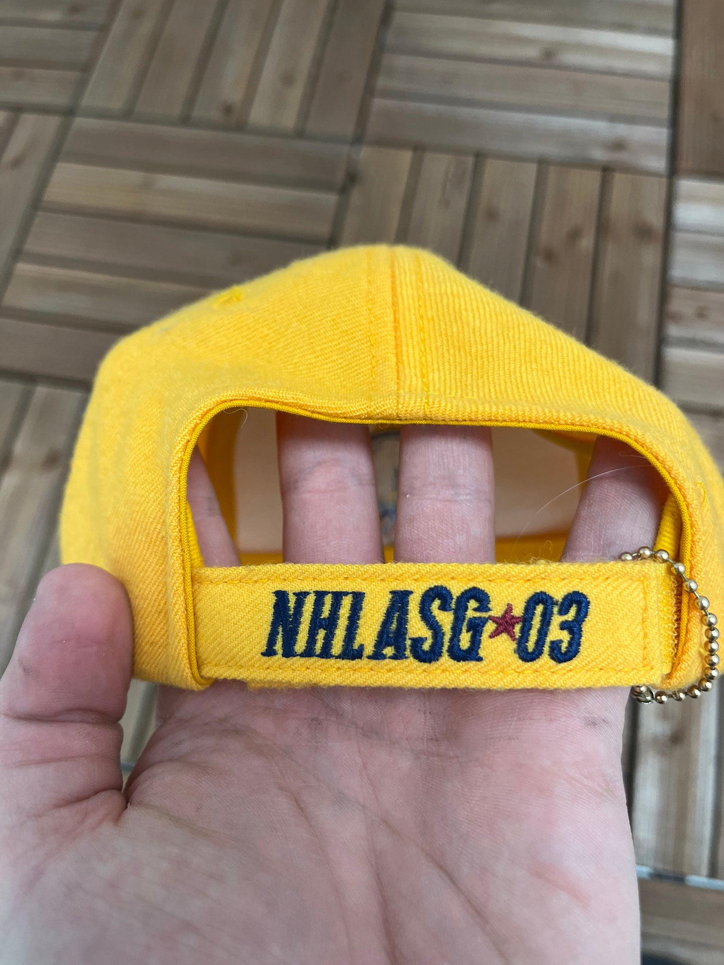 NHL All-Star Game 2003 South Florida Graphic Hat | Adjustable Strap Back | Vintage 2000s NHL Hockey Yellow Cap | Free Shipping to USA |