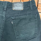 Levi's Black Denim Jean Shorts | Size 32 | Vintage 2000s Branded Levi's Strauss Denim Black Shorts | Made in Canada |