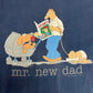 Mr. New Dad Graphic Tee | Size Medium | Vintage 2000s The Mister Promotional Cute Blue T-Shirt | Free Shipping to USA |