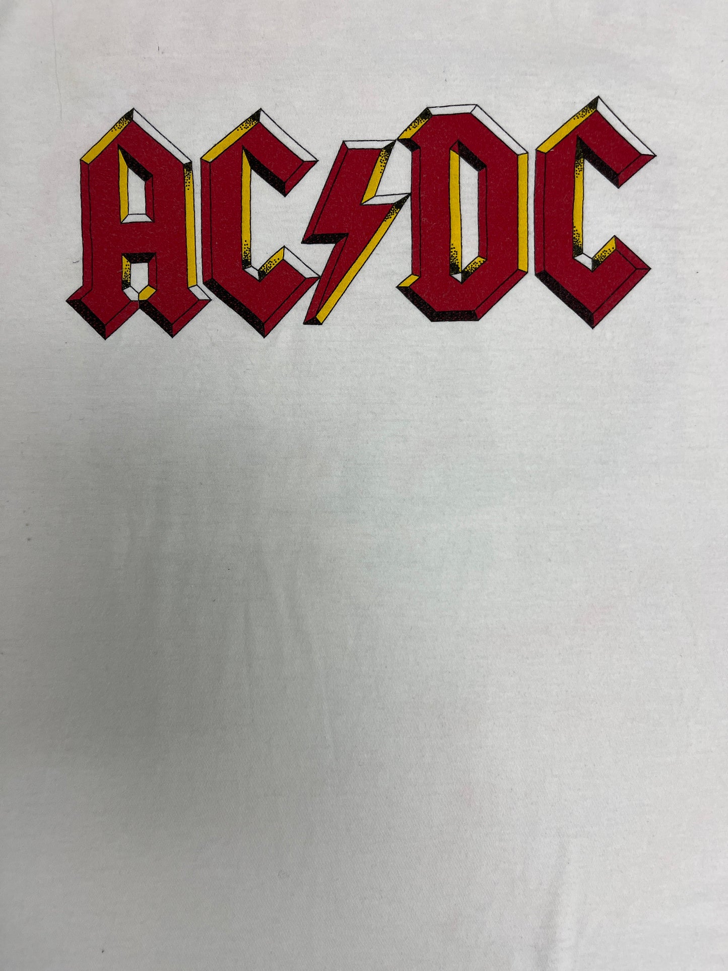 AC/DC Highway To Hell Graphic Tee | Size X-Large | Vintage 2000s Rock Band 3/4 Sleeve White T-Shirt | Free Shipping to America |