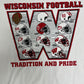 Wisconsin Badgers Tradition & Pride Graphic Tee | Size Large | Vintage 2000s College Football White T-Shirt | Free Shipping to USA |