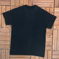 Batman Matte Black Graphic Tee | Size Medium | Vintage 2000s Superhero Promotional Black T-Shirt |