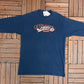 Cheers Boston Graphic Tee | Size X-Large | Vintage 1990s Television Series Promotional Long Sleeve Blue T-Shirt | Free Shipping to USA |