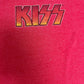 Kiss Rock Band Graphic Tee | Size Large | Vintage 1990s Rock Band Promotional Red T-Shirt |