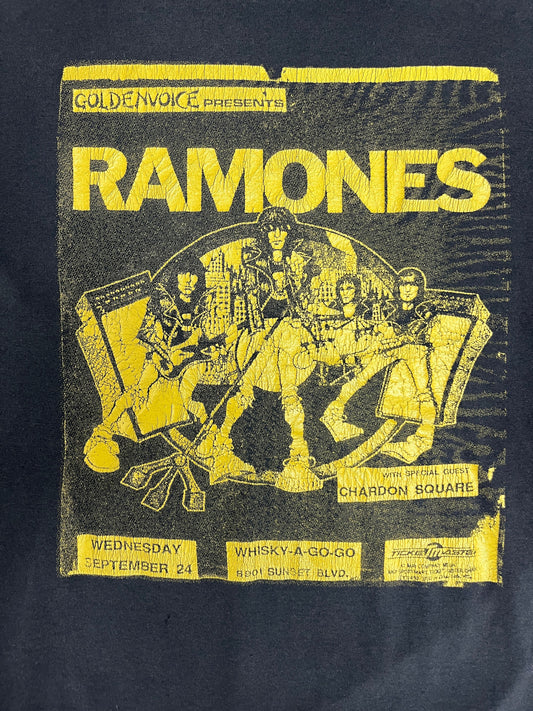 Ramones With Special Guest Chardon Square Graphic Tee | Size Medium | Vintage 2000s Punk Rock Band Black T-Shirt | Free Shipping to USA|