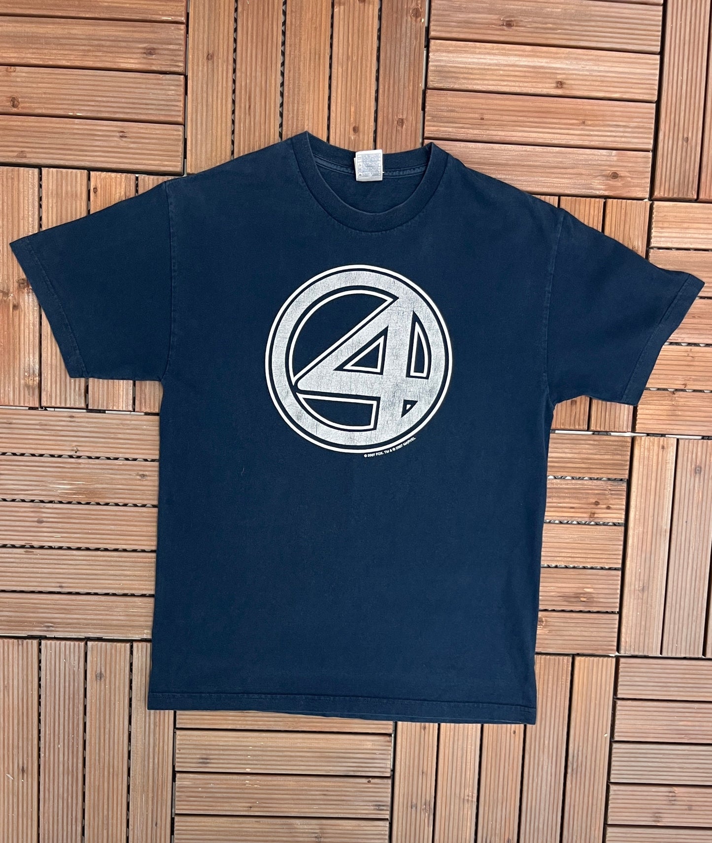 Fantastic Four Marvel Graphic Tee | Size Large | Vintage 2000s Promotional Marvel Movie Blue T-Shirt | Free Shipping to USA |