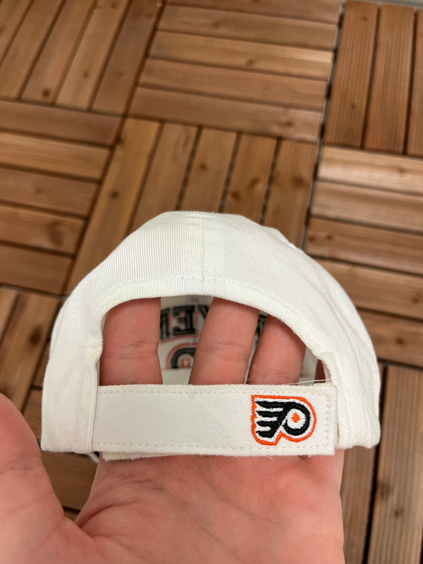 Philadelphia Flyers Embroidered Graphic Hat | Adjustable With Strap Back | Vintage 2000s NHL Hockey White Cap | Free Shipping to USA |