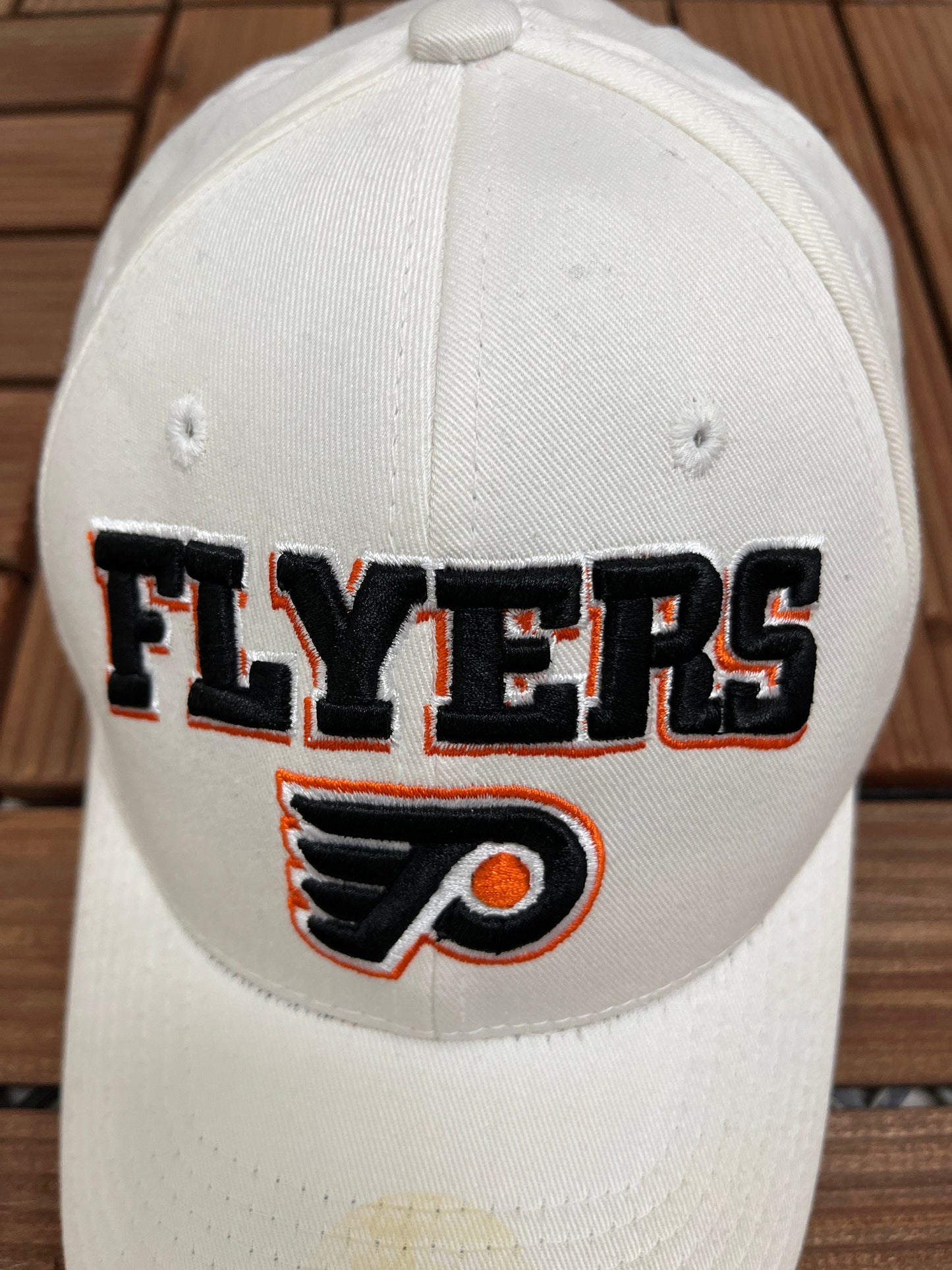 Philadelphia Flyers Embroidered Graphic Hat | Adjustable With Strap Back | Vintage 2000s NHL Hockey White Cap | Free Shipping to USA |