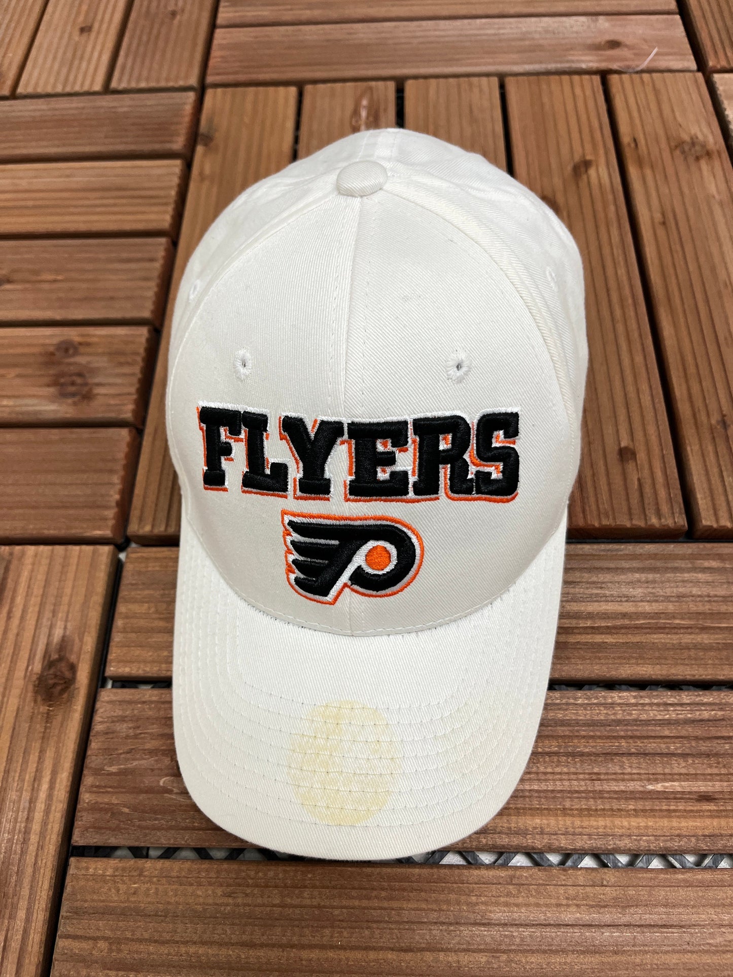 Philadelphia Flyers Embroidered Graphic Hat | Adjustable With Strap Back | Vintage 2000s NHL Hockey White Cap | Free Shipping to USA |