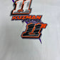 Rice Brothers Kuzman Racing NASCAR Graphic Tee | Size Medium | Vintage 2000s Racing White & Orange T-Shirt | Free Shipping to USA |
